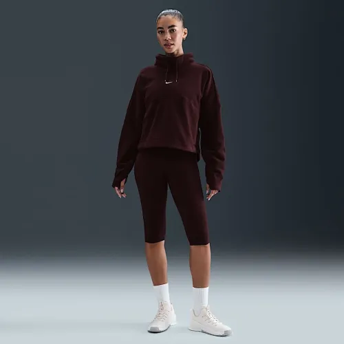 Nike Zenvy женская С высокой Талией Capri лосины цвет красный