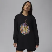 Nike Jordan жіноча оверсайз Long-Sleeve футболка колір чорний