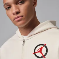 Nike Jordan Flight Club Fleece мужские Full-Zip Knit свитшот цвет коричневый