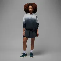 Nike Jordan Flight Fleece жіноча Satin-Lined Pullover Толстовка з капюшоном колір сірий