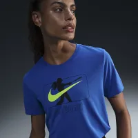 Nike женская Dri-FIT Softball футболка синий