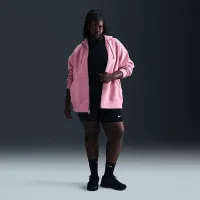 Nike Sportswear Phoenix Fleece жіноча оверсайз Full-Zip Толстовка з капюшоном (великі розміри) Pink