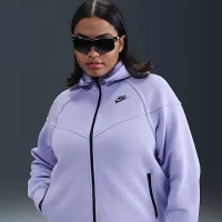 Nike Sportswear Tech Fleece Windrunner жіноча Full-Zip Толстовка з капюшоном (великі розміри) колір фіолетовий