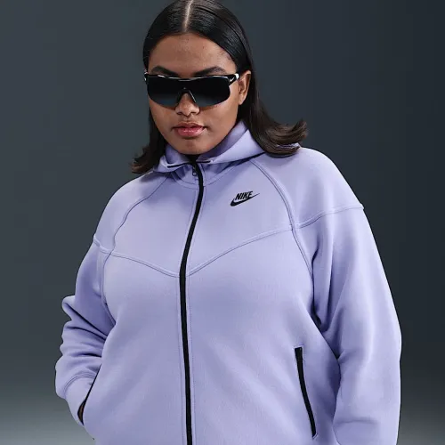 Nike Sportswear Tech Fleece Windrunner жіноча Full-Zip Толстовка з капюшоном (великі розміри) колір фіолетовий