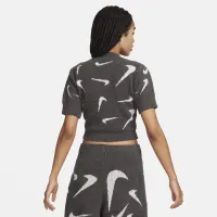 Nike Sportswear Phoenix Cozy Букле Women's Slim Short-Sleeve Cropped Knit Top