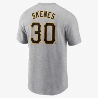 Paul Skenes Pittsburgh Pirates Fuse мужские Nike MLB футболка цвет серый