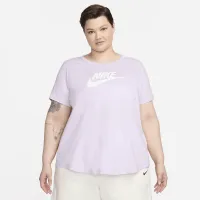 Nike Sportswear Essentials жіноча Logo футболка (великі розміри) колір фіолетовий