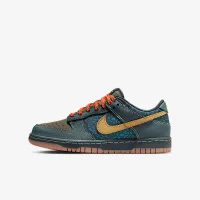 Nike Dunk Low Big детские Кроссовки цвет зеленый