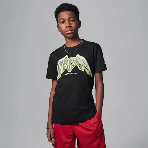 Nike Jordan Dri-FIT Big детские Sports Graphic футболка цвет черный