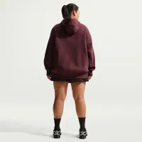 Nike Sportswear Phoenix Fleece женская оверсайз Pullover Толстовка с капюшоном (большие размеры) цвет красный