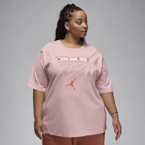 Nike Jordan Flight Heritage женская Graphic футболка (большие размеры) Pink
