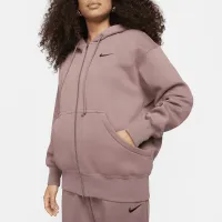 Nike Sportswear Phoenix Fleece жіноча оверсайз Full-Zip Толстовка з капюшоном колір фіолетовий