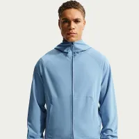 Nike Primary NanoKnit мужские Dri-FIT UV Protection Full-Zip Performance Толстовка с капюшоном синий