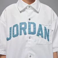 Nike Jordan Flight жіноча Woven Short-Sleeve Top колір білий