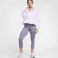 Nike Go женская Firm-Support С высокой Талией Cropped лосины с карманамицвет фиолетовый