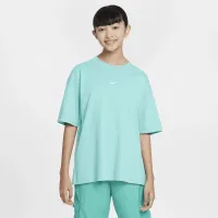 Nike Sportswear Big детские (Girls') оверсайз футболка цвет зеленый