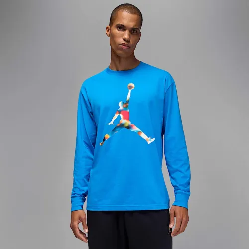 Nike Jordan Flight мужские Long-Sleeve Crewneck футболка синий