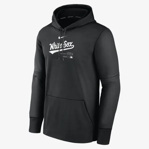 Chicago колір білий Sox Authentic Collection Practice чоловічі Nike Therma MLB Pullover Толстовка з капюшоном колір чорний