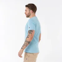 Футболка Champion Embroidered Comfort Fit Cotton 218496-BS111 - Блакитна