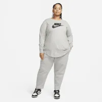 Nike Sportswear Club жіноча Long-Sleeve футболка (великі розміри) колір сірий