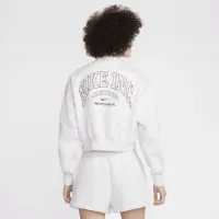 Nike Sportswear Phoenix Fleece жіноча 1/2-Zip Cropped світшот колір коричневий