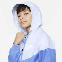 Nike Sportswear Windrunner Big детские (для мальчиков) Loose Hip-Length Hooded Куртка синий