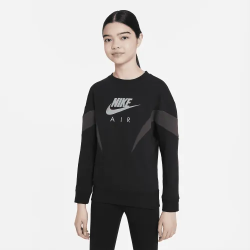 Nike Air Big дитячі (Girls') French Terry світшот колір чорний