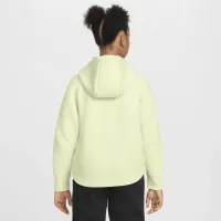 Nike Sportswear Tech Fleece Big детские (Girls') Full-Zip Толстовка с капюшоном (Extended Size) цвет зеленый
