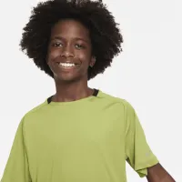 Nike Multi Big детские (для мальчиков) Dri-FIT тренировочные Top цвет зеленый