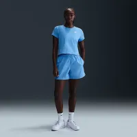 Nike Sportswear Club женская Short-Sleeve Cropped Graphic футболка синий