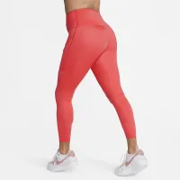 Nike Go женская Firm-Support С высокой Талией 7/8 лосины с карманамицвет красный