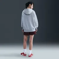 Nike Sportswear Phoenix Fleece женская оверсайз Pullover Толстовка с капюшоном цвет серый