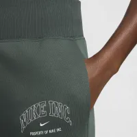 Nike Sportswear Phoenix Fleece женская С высокой Талией Wide-Leg Sweatpants цвет зеленый
