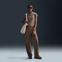 Nike Sportswear Chill Knit жіноча футболка колір коричневий