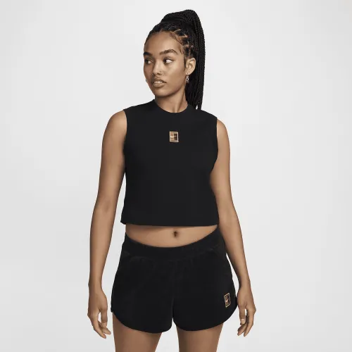 NikeCourt Heritage женская Cropped Tennis Tank Top цвет черный
