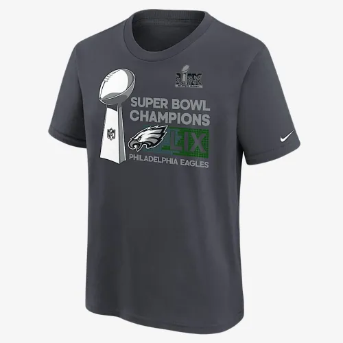 Philadelphia Eagles Super Bowl LIX Champions Trophy Collection Big дитячі Nike NFL футболка колір сірий