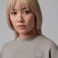 Nike Jordan Flight Fleece женская Mod-Crop Crew-Neck свитшот цвет серый
