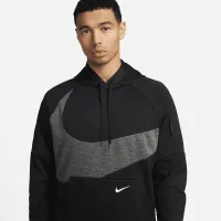 Nike Therma-FIT чоловічі Pullover Fitness Толстовка з капюшоном колір чорний
