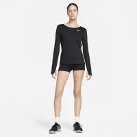 Nike Pro жіноча Long-Sleeve Top колір чорний