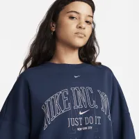 Nike Sportswear Phoenix Fleece жіноча Over-оверсайз Crew-Neck Graphic світшот блакитний
