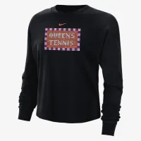 Nike жіноча Tennis Boxy Long-Sleeve футболка колір чорний