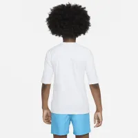 Nike Dri-FIT Big детские (для мальчиков) Short-Sleeve Hydroguard цвет белый