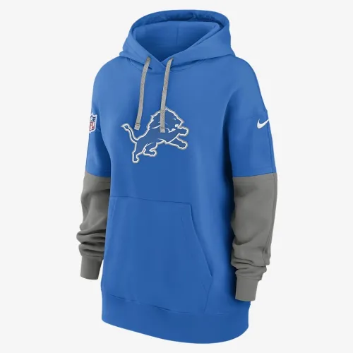 Detroit Lions Sideline Essential женская Nike NFL Pullover Толстовка с капюшоном синий