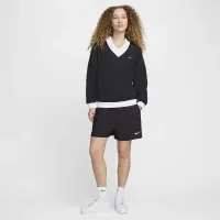 Nike Sportswear Essential женская Loose UV Woven Long-Sleeve V-Neck Top цвет черный