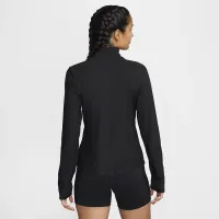 Nike One Rib жіноча Dri-FIT Full-Zip Mid Layer колір чорний