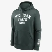 Michigan State Spartans Legacy Club Foundational чоловічі Nike College Pullover Толстовка з капюшоном колір зелений