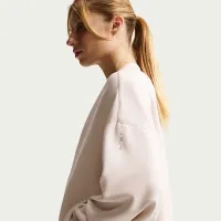 Nike 24.7 ImpossiblySoft женская Dri-FIT оверсайз Crew-Neck Full-Zip Top цвет коричневый