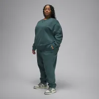 Nike Jordan Flight Fleece женская Pants (большие размеры) цвет зеленый