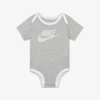 Nike Baby Bodysuit and Hat Box Set Grey