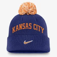 Kansas City Royals Peak чоловічі Nike MLB Cuffed Pom Beanie блакитний
